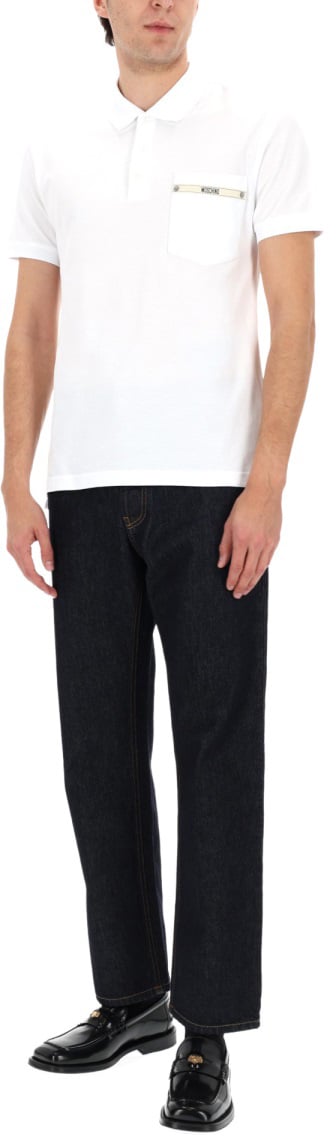 Moschino POLO WITH LOGO Wit