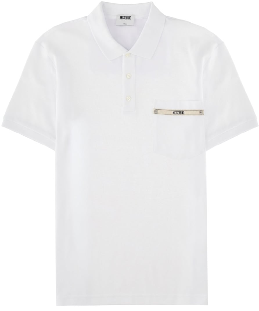Moschino POLO WITH LOGO Wit