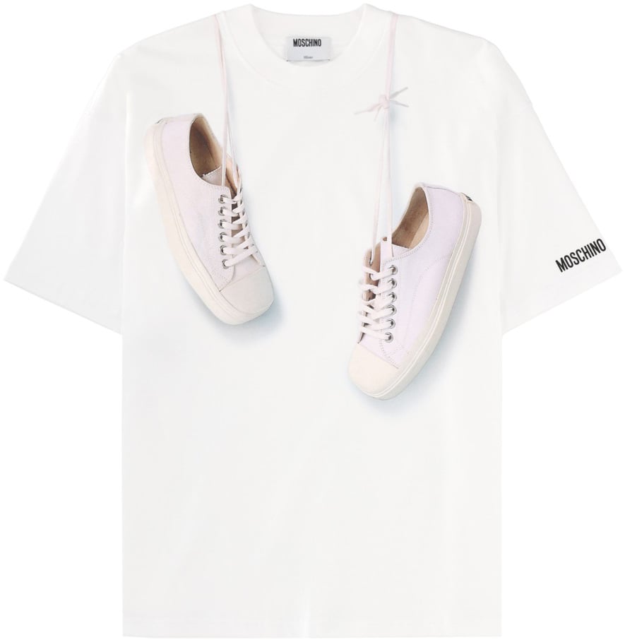 Moschino T-SHIRT WITH PRINT Wit