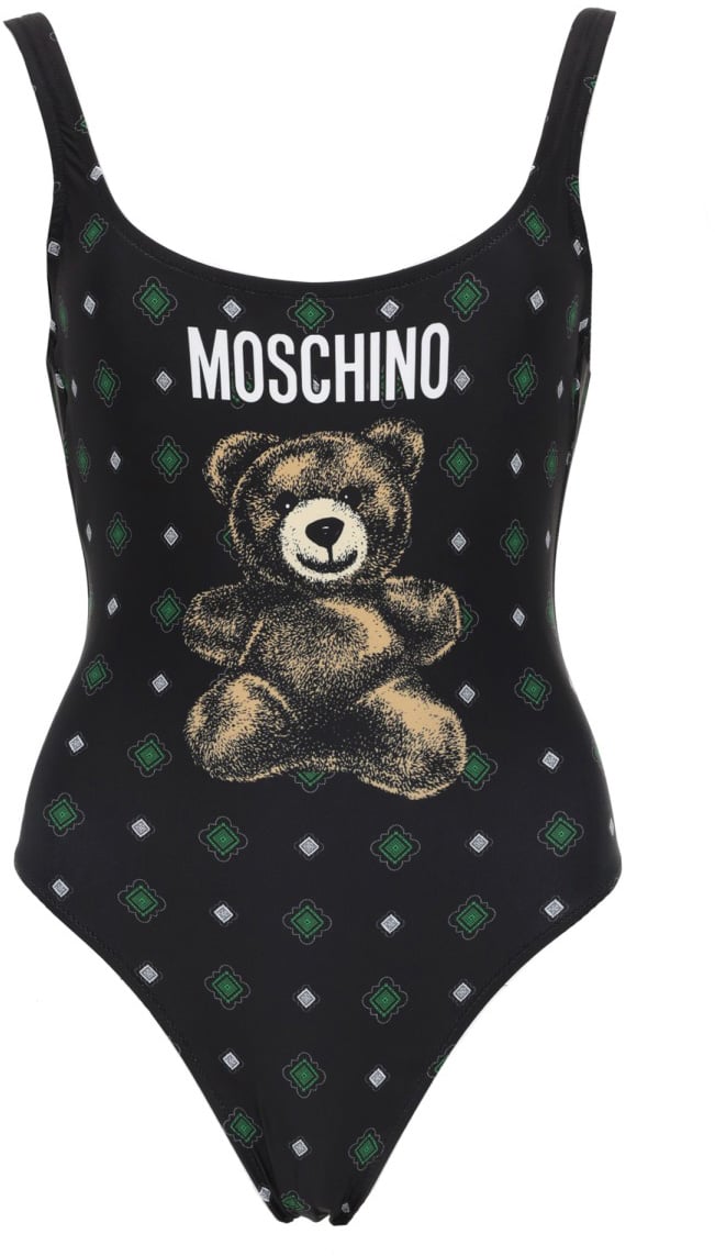 Moschino "TEDDY" ONE PIECE SWIMSUIT Zwart