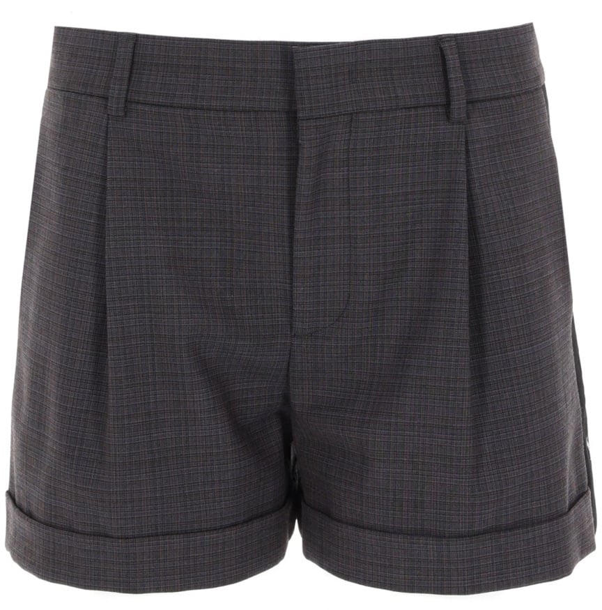 Moschino SHORTS WITH LOGO RIBBON Paars