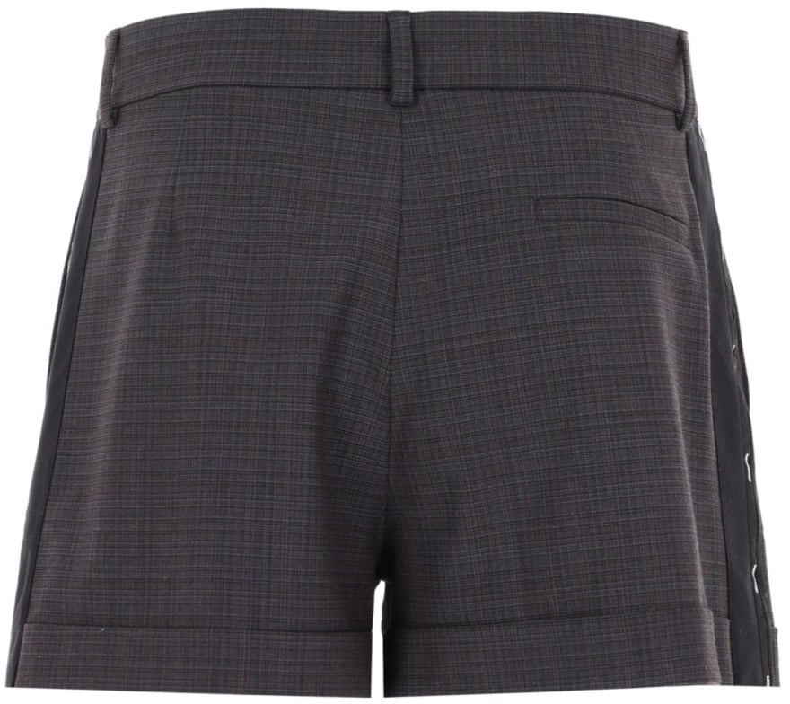 Moschino SHORTS WITH LOGO RIBBON Paars