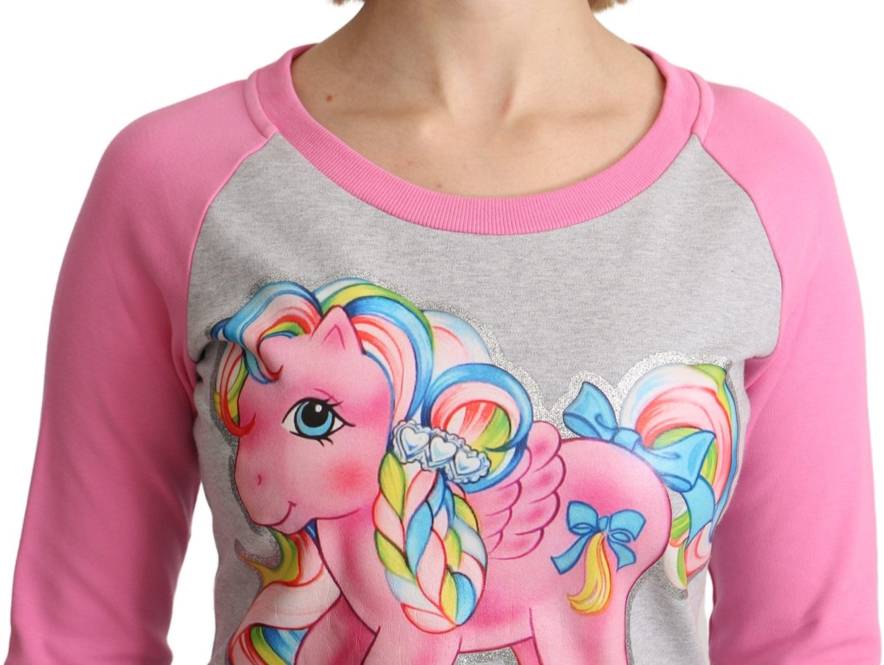 Moschino Gray My Little Pony Top Sweater Dress Grijs