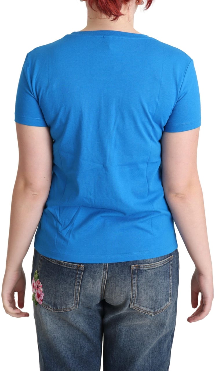 Moschino Blue Cotton Alphabet Letter Print Tops Rood