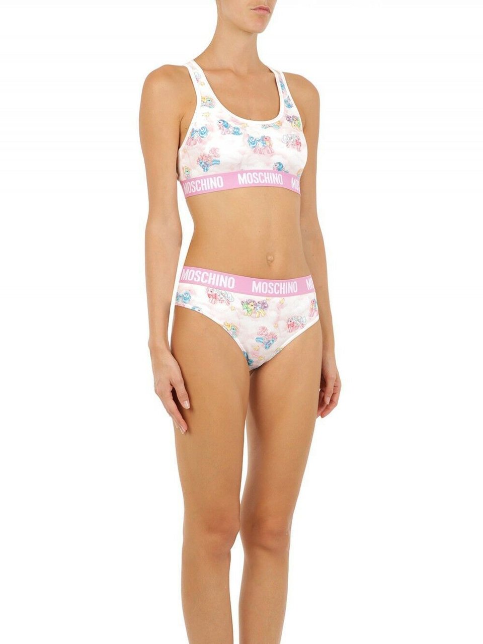 Moschino White Two-Piece Sleepwear My Little Pony Bikini Divers