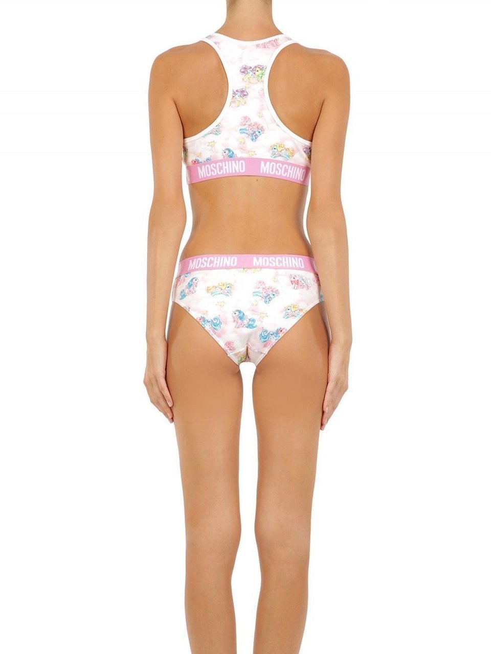 Moschino White Two-Piece Sleepwear My Little Pony Bikini Divers
