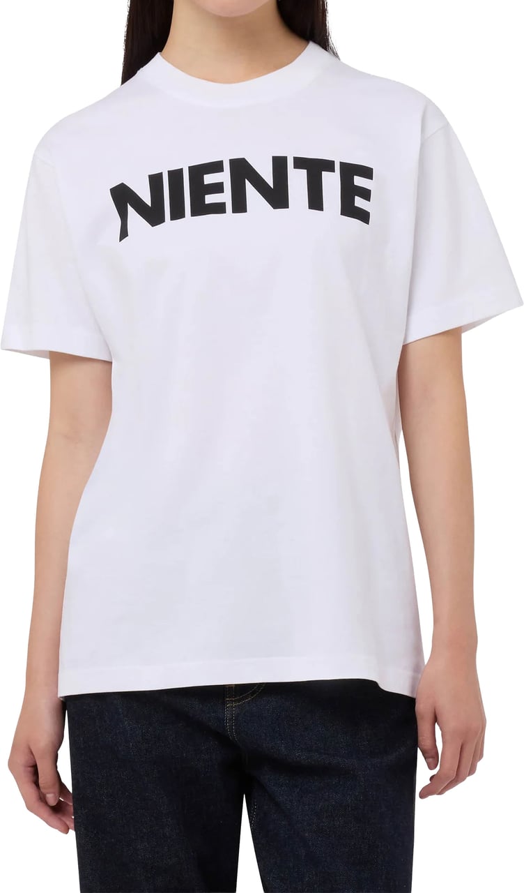 Moschino Black Bold Print Relaxed Fit Cotton T-Shirt Wit