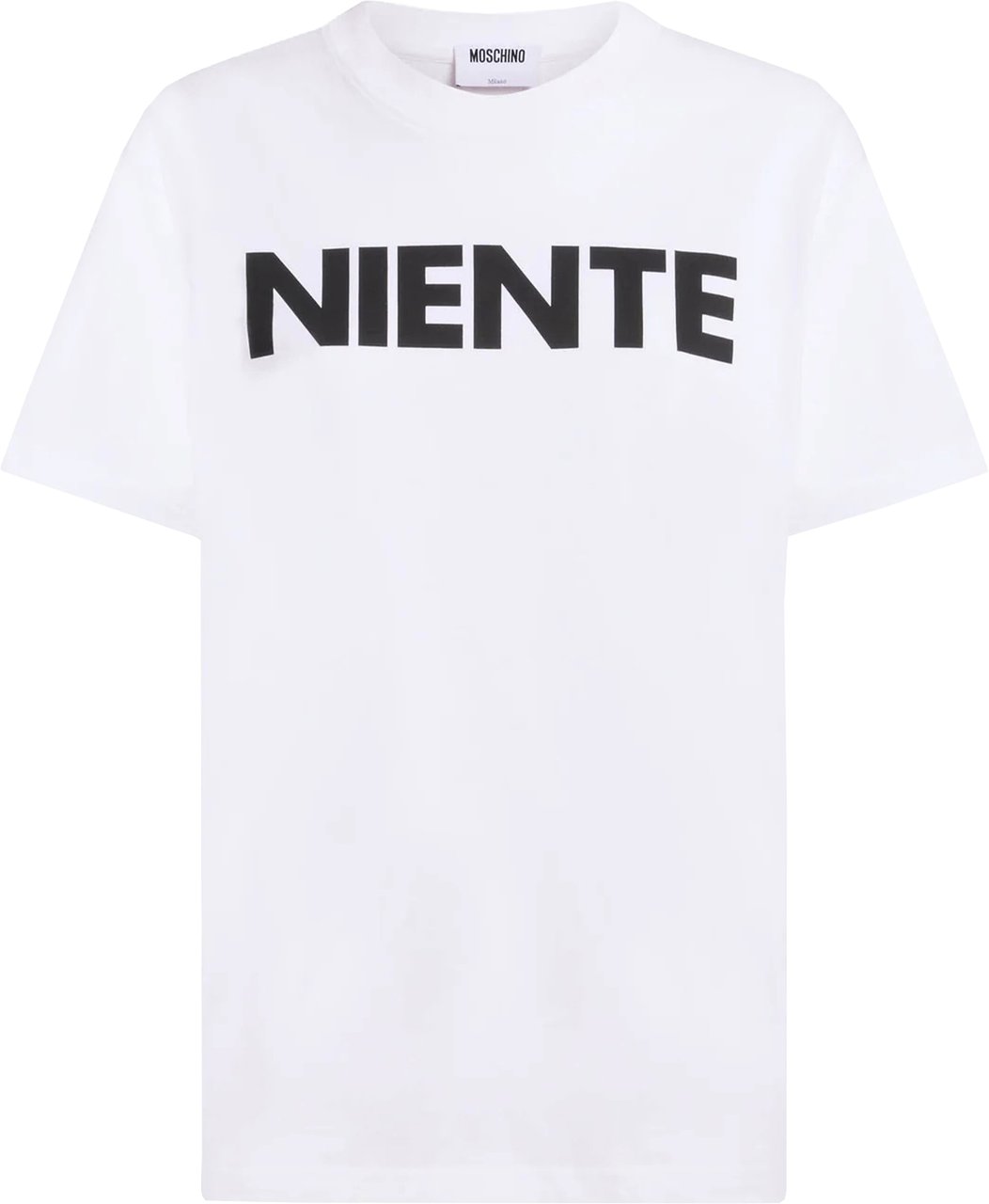 Moschino Black Bold Print Relaxed Fit Cotton T-Shirt Wit