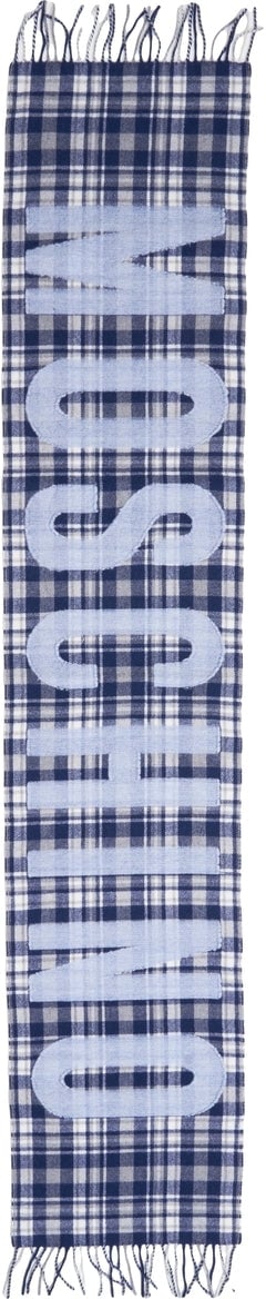 Moschino Scarf with logo print Blauw