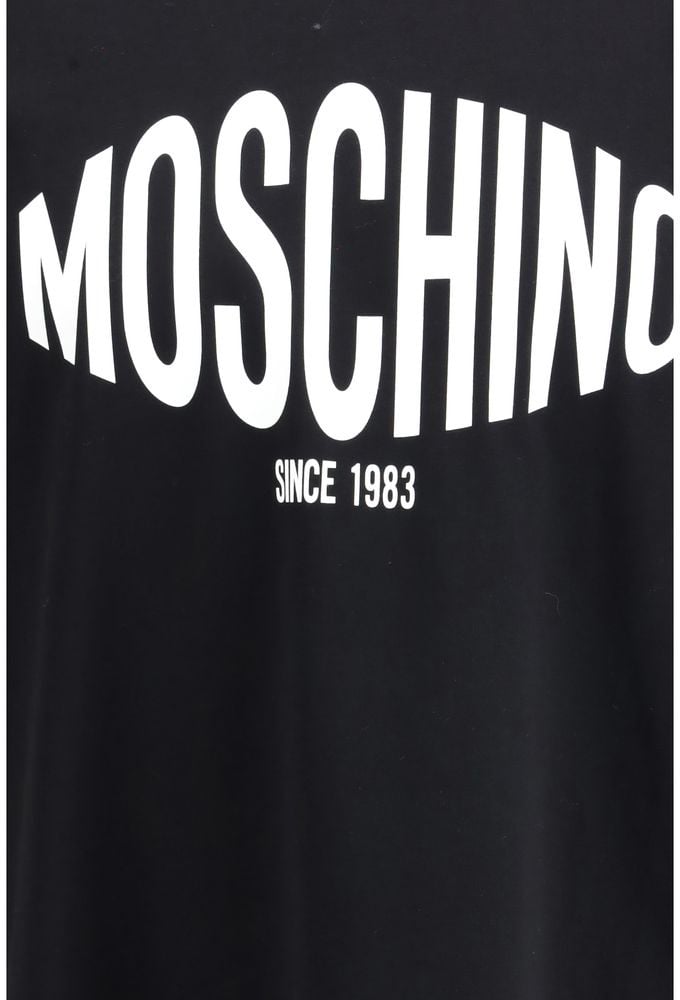 Moschino Black Cotton T-Shirt Zwart