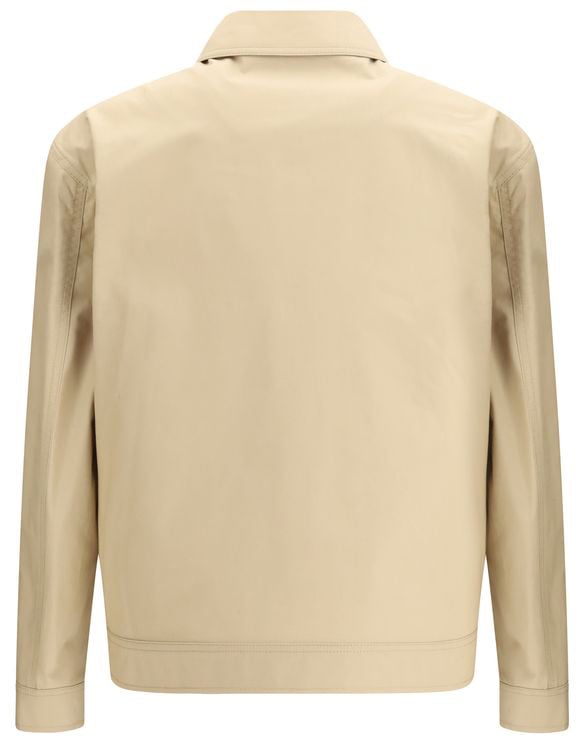 Moschino Beige Cotton Full-Length Jacket Beige