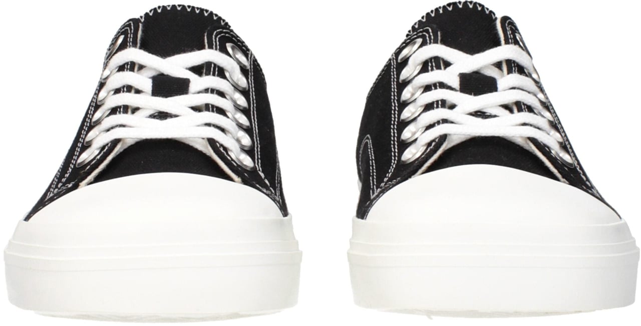 Moschino Black Fabric Low Top Sneakers Zwart