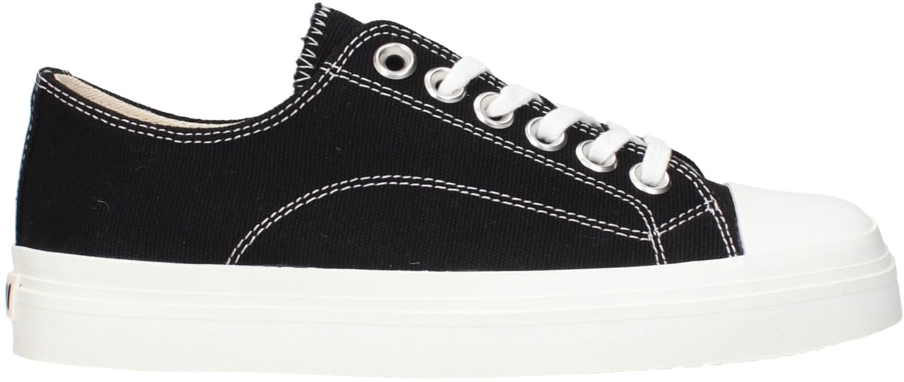 Moschino Black Fabric Low Top Sneakers Zwart