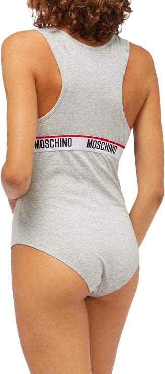 Moschino Gray Cotton Bodysuit Grijs