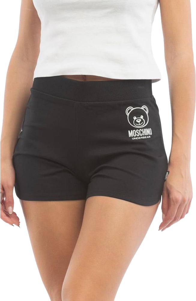 Moschino Black Cotton Short And Mini Shorts Zwart