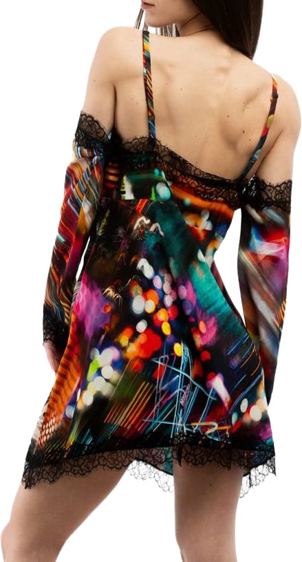 Moschino Multicolor Viscose Casual Dress Divers