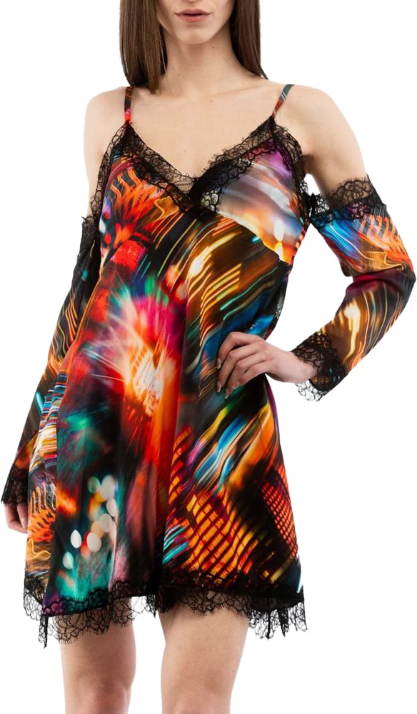 Moschino Multicolor Viscose Casual Dress Divers