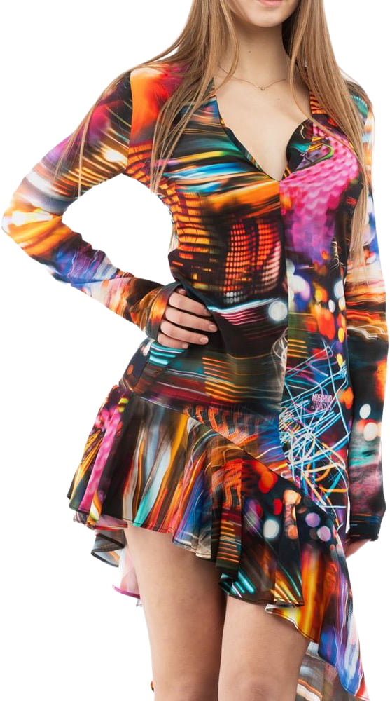 Moschino Multicolor Viscose Casual Dress Divers