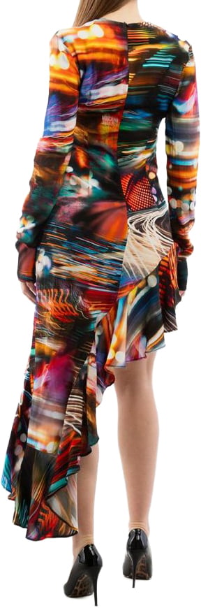 Moschino Multicolor Viscose Casual Dress Divers