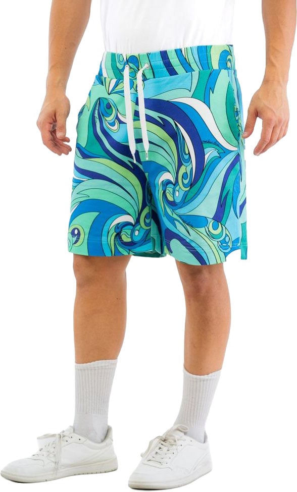 Moschino Multicolor Cotton Bermuda Shorts Divers