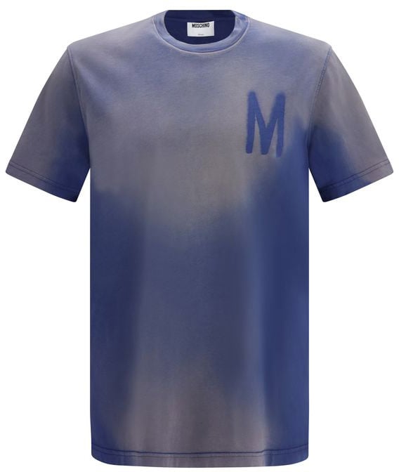 Moschino Blue Cotton T-Shirt Blauw
