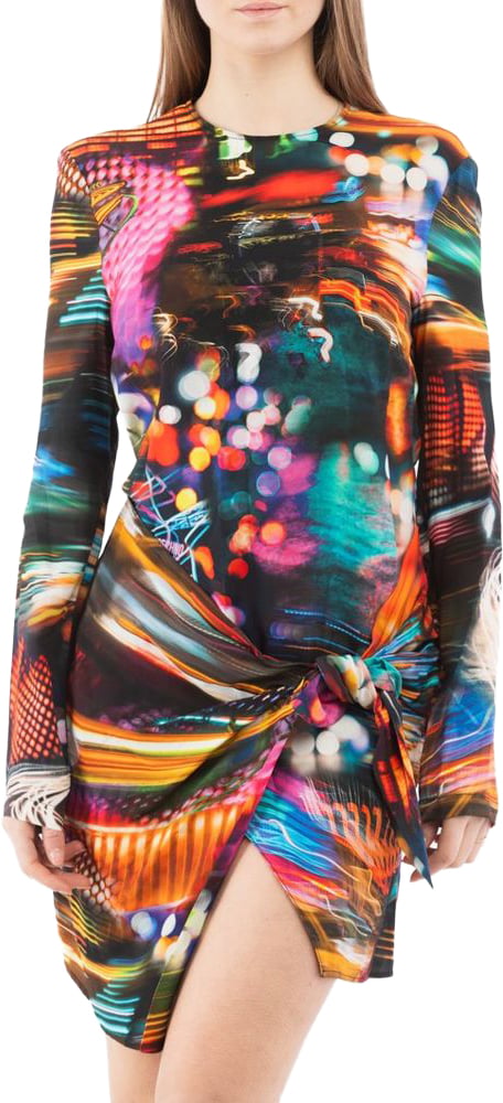 Moschino Multicolor Viscose Casual Dress Divers