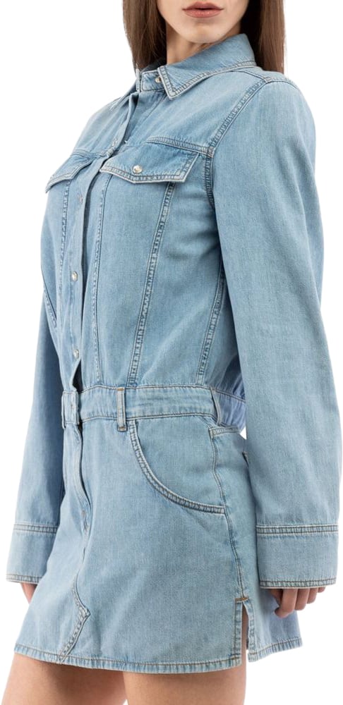 Moschino Multicolor Cotton Casual Dress Divers