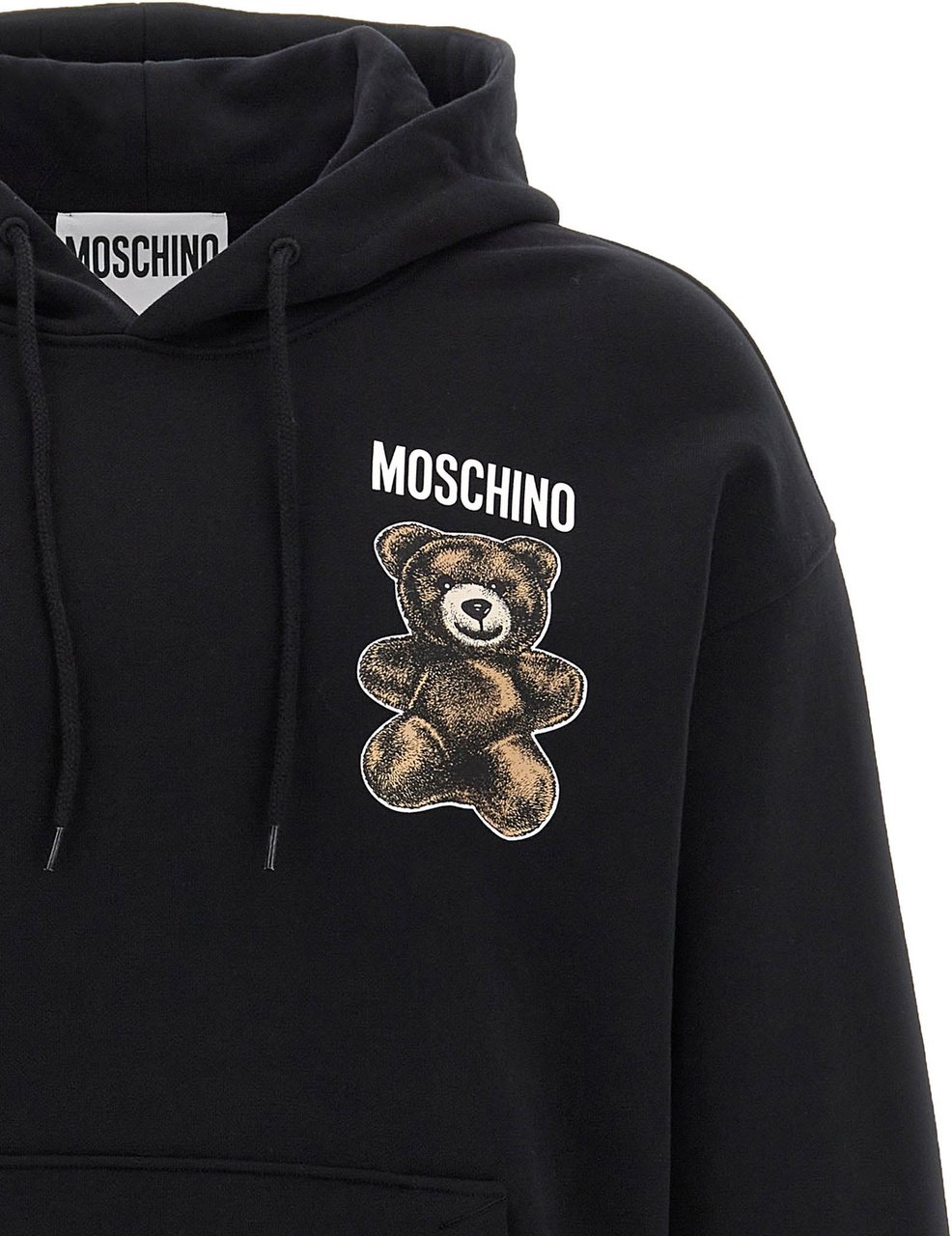 Moschino Black Cotton Sweatshirt Zwart