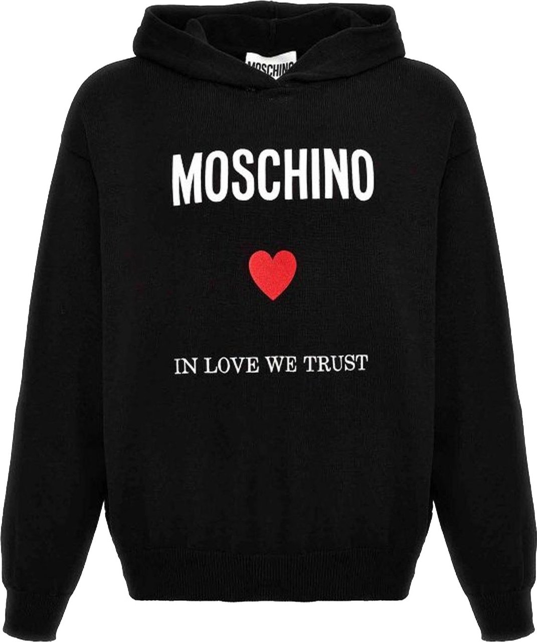 Moschino Couture In Love We Trust Hooded Sweatshirt Zwart