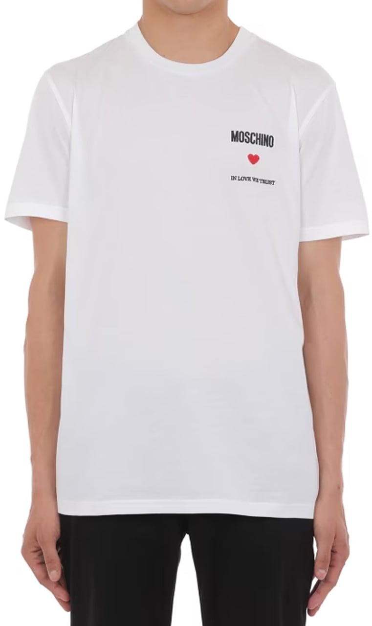Moschino Couture In Love We Trust T-Shirt Wit