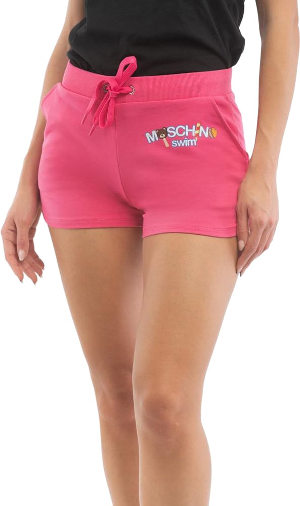 Moschino Fuchsia Cotton Short And Mini Shorts Roze