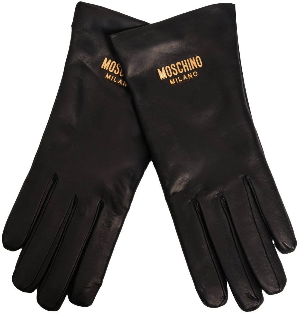 Moschino Guanti in pelle Zwart