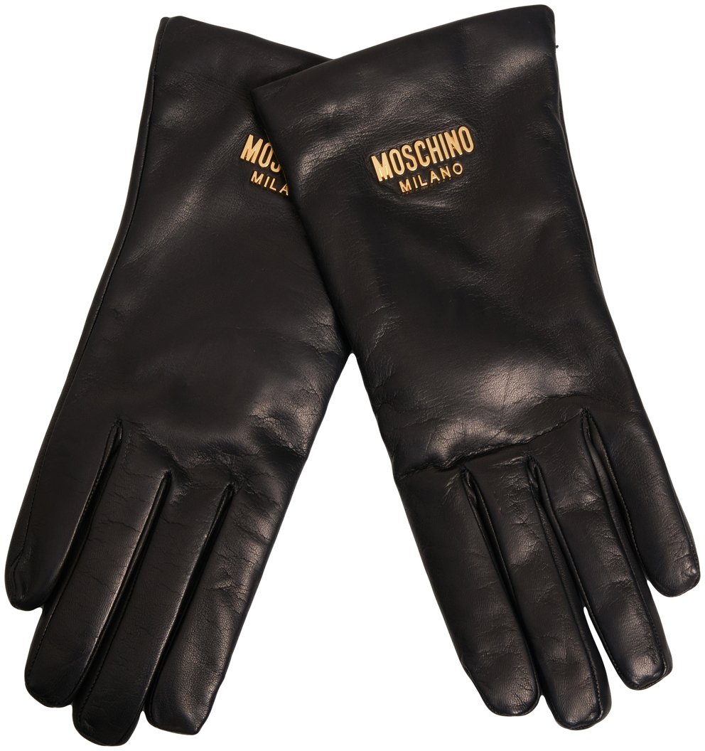 Moschino Guanti in pelle Zwart