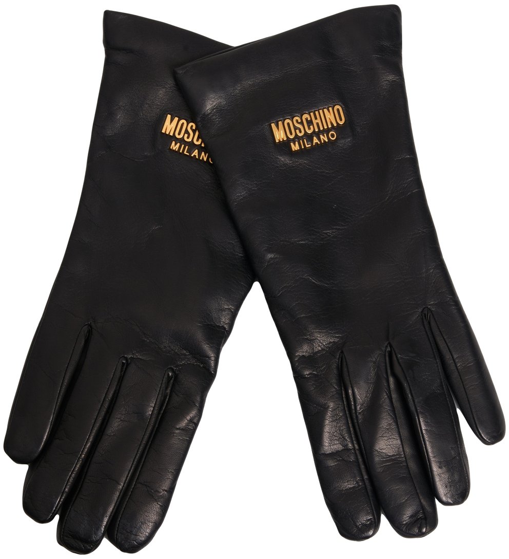 Moschino Guanti in pelle Zwart