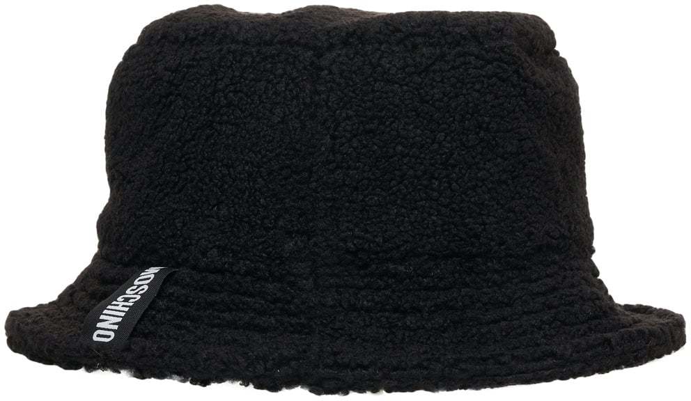 Moschino Faux fur bucket hat Zwart