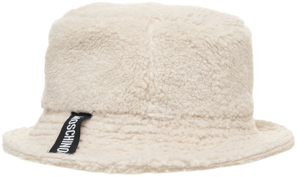 Moschino Faux fur bucket hat Wit