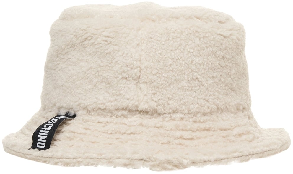 Moschino Faux fur bucket hat Wit