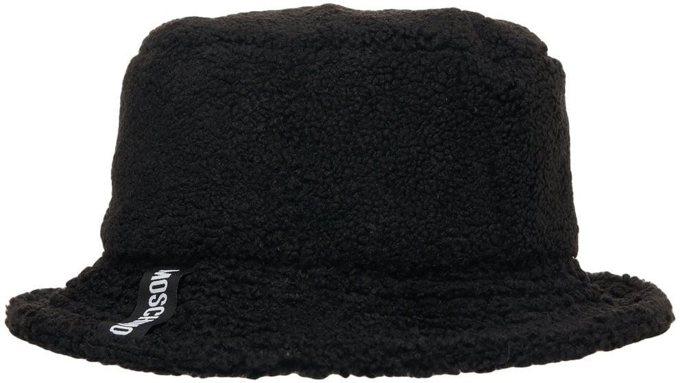 Moschino Faux fur bucket hat Zwart