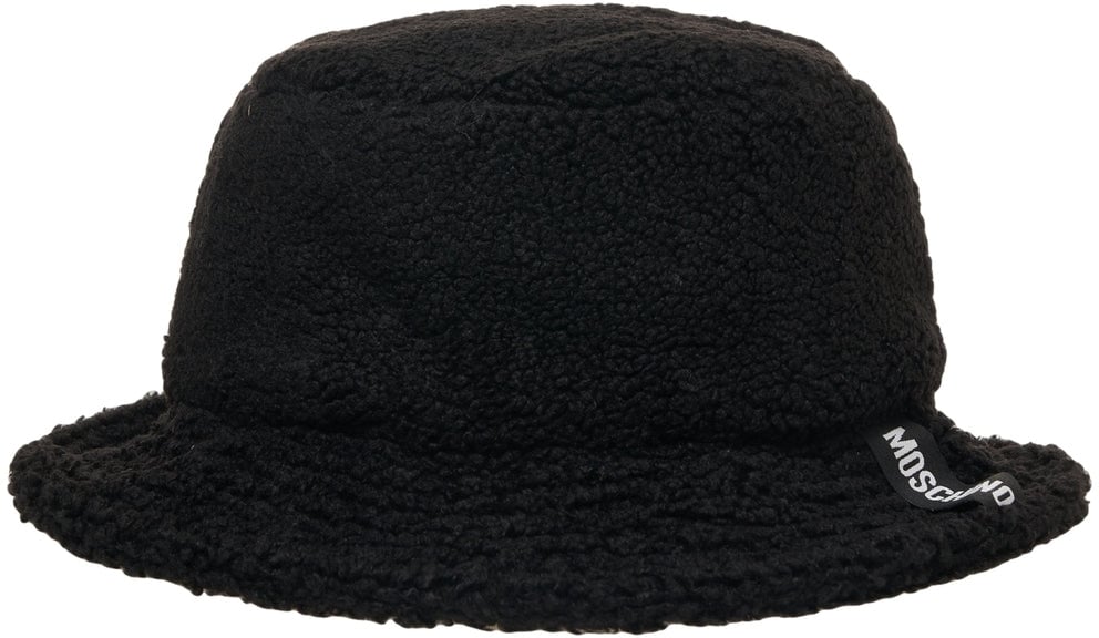 Moschino Faux fur bucket hat Zwart