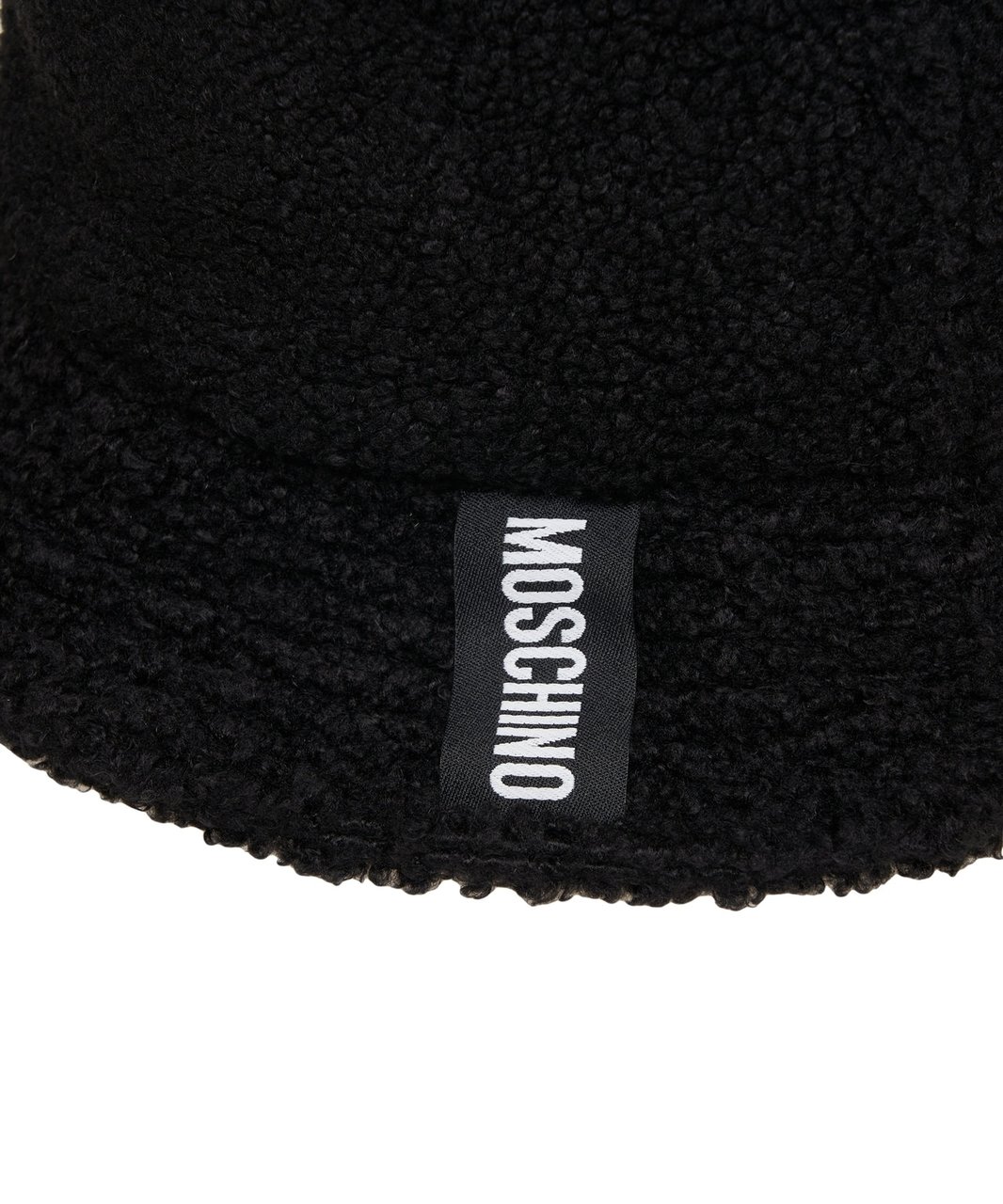 Moschino Faux fur bucket hat Zwart
