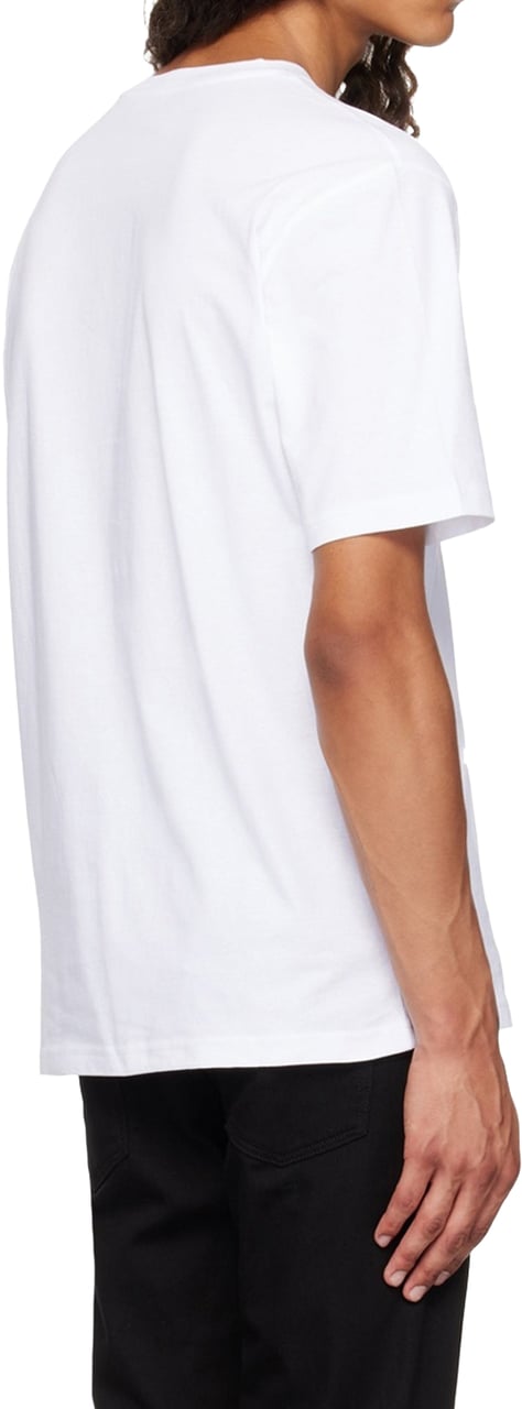 Moschino Moschino Logo Embroidered T-Shirt Wit