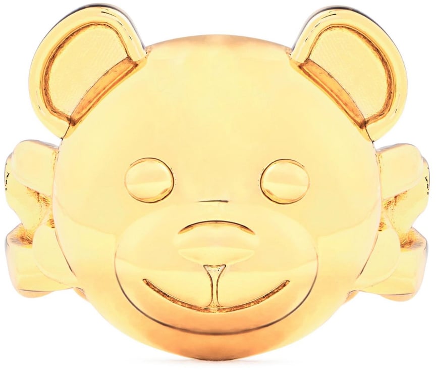 Moschino Teddy Bear Chain Ring Goud