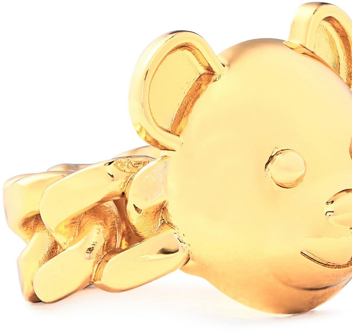 Moschino Teddy Bear Chain Ring Goud