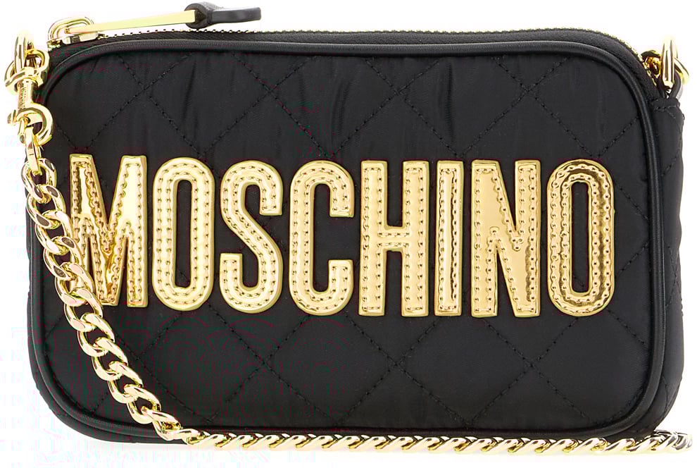Moschino Moschino Black nylon crossbody bag Zwart