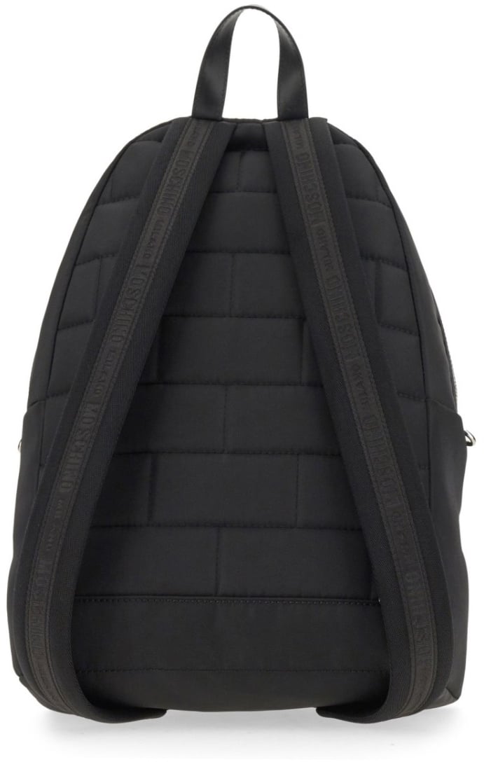 Moschino Large Backpack With Logo Zwart