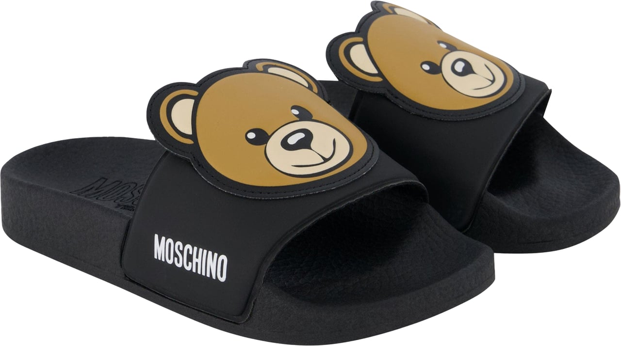 Moschino Moschino Kinder Unisex Slippers Zwart Zwart