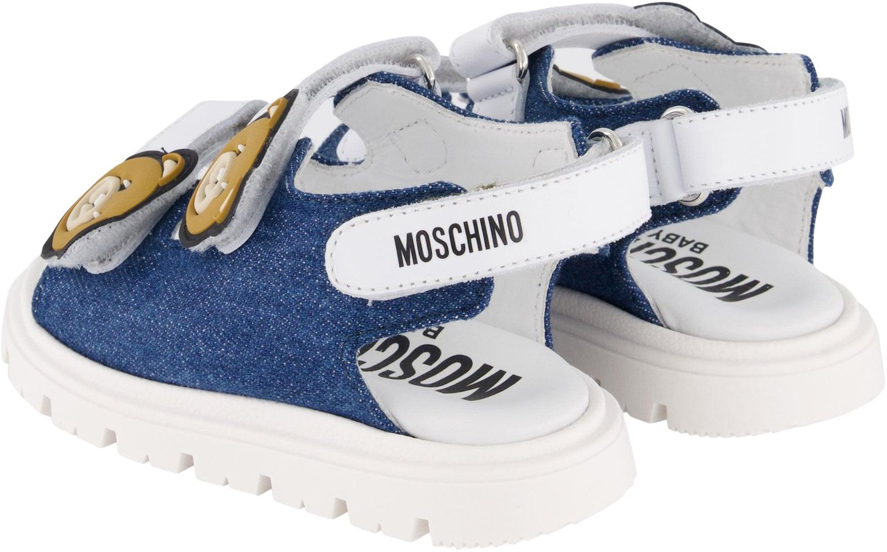 Moschino Moschino Unisex Sandalen In Jeans Blauw