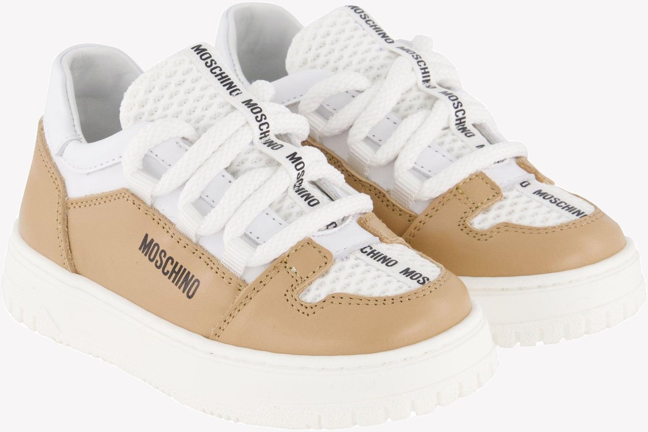 Moschino Moschino Unisex Sneakers In Beige Beige