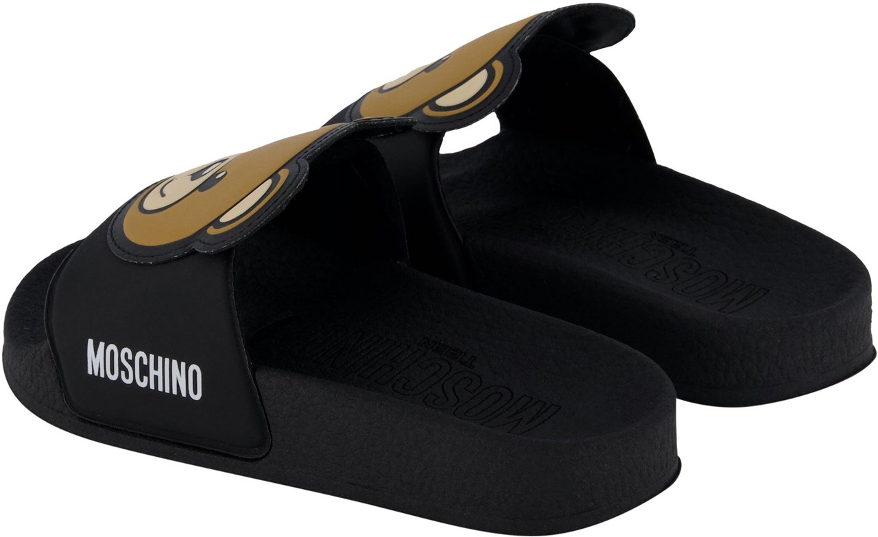Moschino Moschino Unisex Slippers In Zwart Zwart