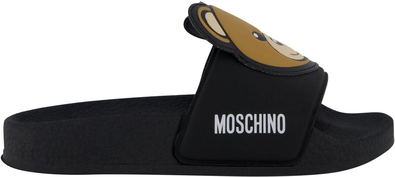 Moschino Moschino Unisex Slippers In Zwart Zwart